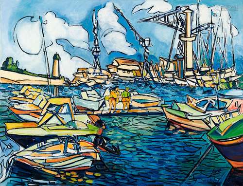 Claude LUCA, né en 1939 PORT DE LA CIOTAT, 2011 Huile sur to...