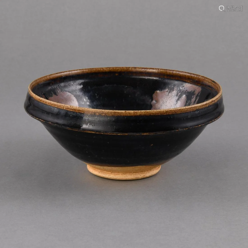 A BLACK-GRAZED RUSSET-SPLASHED BOWL