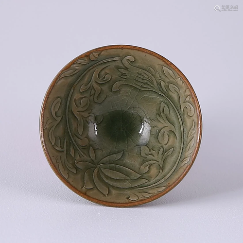 A FINE 'YAOZHOU' CARVED CONICAL BOWL