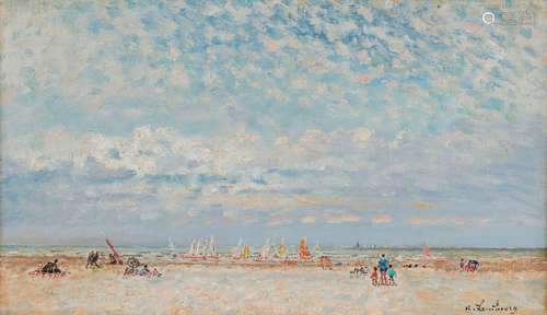 André HAMBOURG 1909-1999 BEAU TEMPS, MARÉE BASSE À DEAUVILLE...