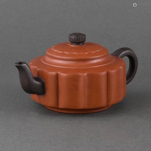 AN YIXING BAOLING-FORM TEAPOT AND COVER