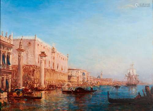 Félix ZIEM 1821-1911 VENISE LE PALAIS DES DOGES Huile sur to...