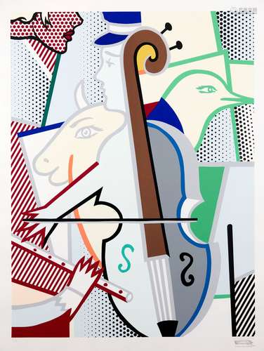 Roy LICHTENSTEIN 1923-1997 CUBIST CELLO, 1997 Lithographie e...