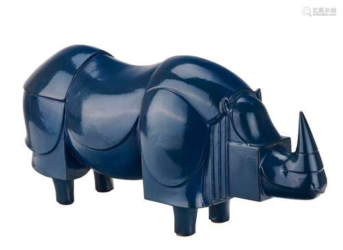 François-Xavier LALANNE 1927-2008 RHINOCÉROS BLEU, 1981 Bron...