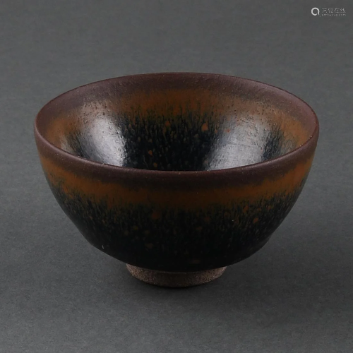 A 'JIAN' 'HARE'S FUR' TEABOWL