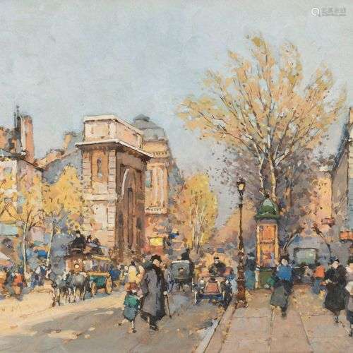 Eugène GALIEN-LALOUE 1854-1941 PORTE SAINT-MARTIN ET LES BOU...