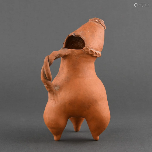 A FINELY MODELED RED TRIPOD EWER, HE