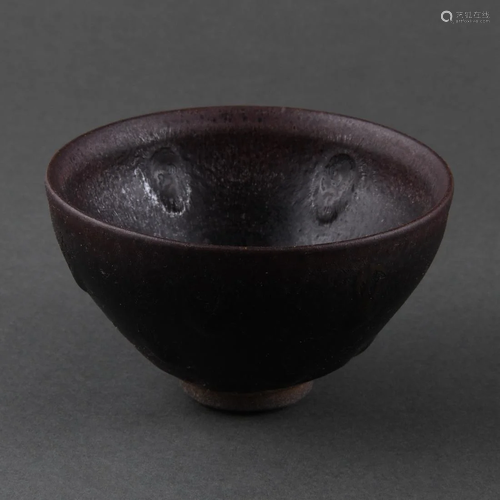 A RARE BLACK-DOTTED 'JIAN' BOWL