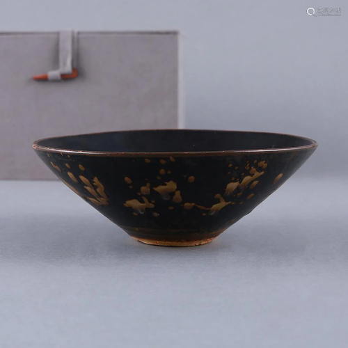 A 'JIZHOU' 'SHOU' CONICAL TEABOWL