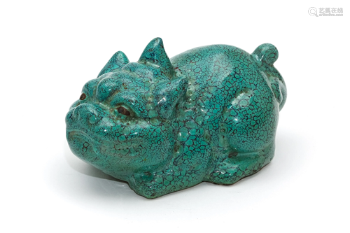 A Jun Glazed Pixiu Figure