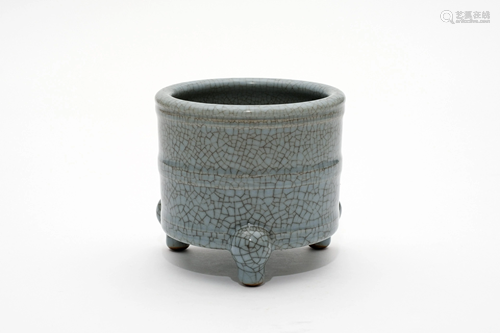 A Longquan Tripod Censer with Qianlong Mark