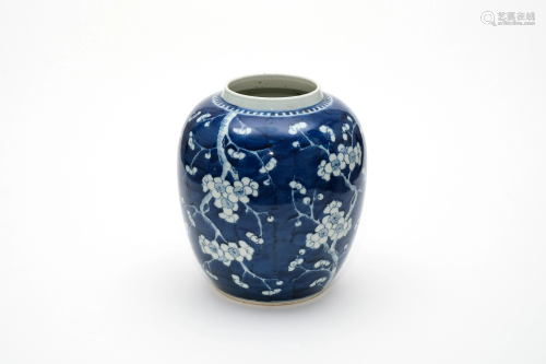 A Blue and White Plum Flowers Jar