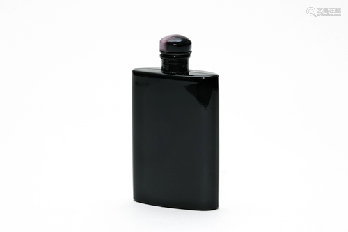 A Black Peking Glass Snuffle Bottle