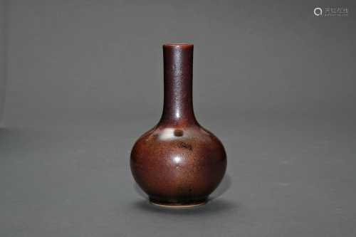 A Brown Glazed Bottle Vase
