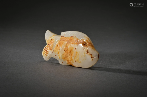 A Carved Fish Figure