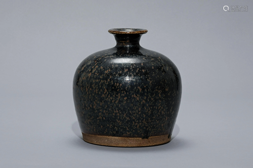 A Black Glazed Meiping Vase