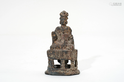 A Bronze Court Officer Figure