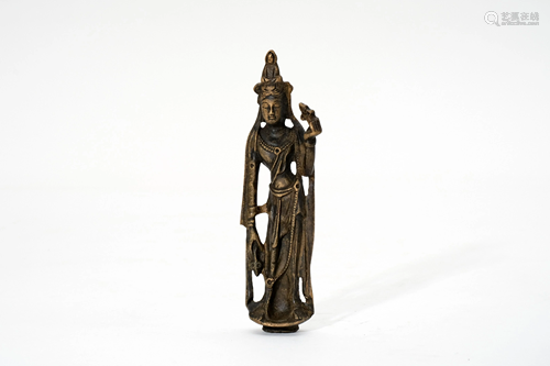 A Bronze Guanyin Figure