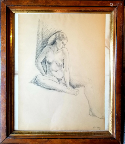 MOISE KISLING 1891-1953 PENCIL DRAWING ON PAPER