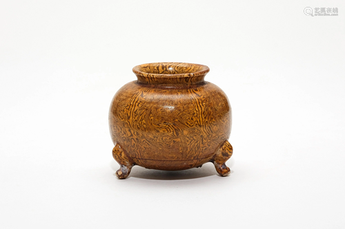 A Mixed Glaze Tripod Censer