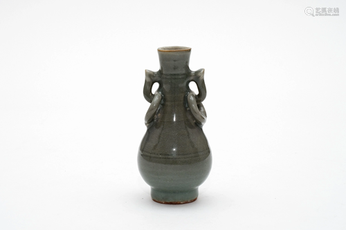 A Longquan Vase with Ring Handles