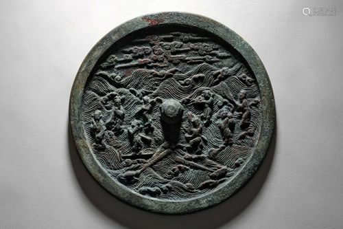 An Eight Immortals on Sea Bronze Mirror