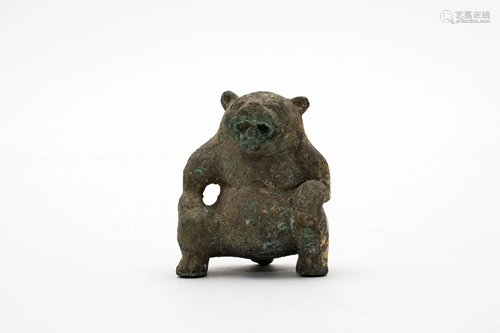 A Bronze Bear Figure