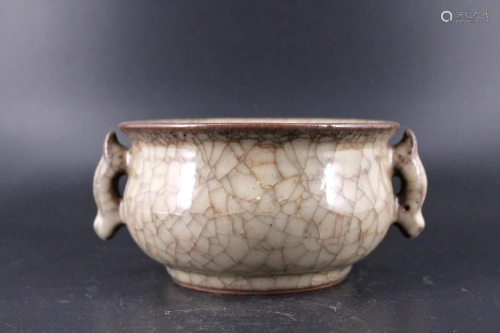 Song Porcelain Ge Yao Brush Pot