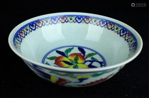 Chinese Qing Porcelain DouCai Bowl