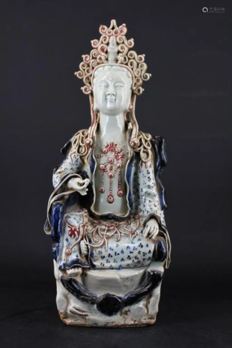 Very Large Chinese Ming Porcelain GuanYin