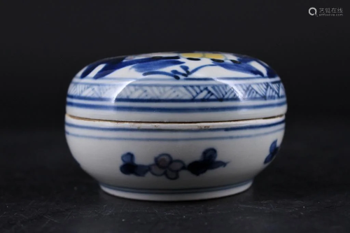 Small Qing Porcelain Blue&White Box