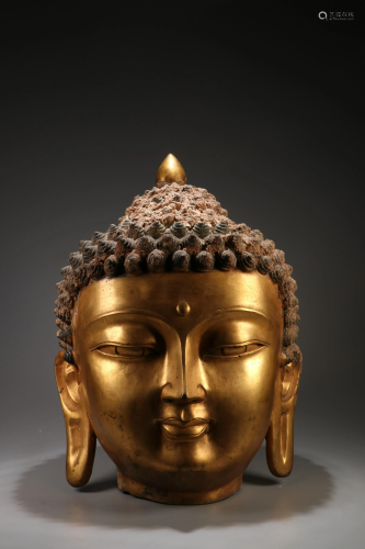 Gilt Copper Buddha's Head