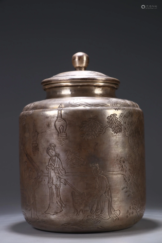 Old Collection.Silver Tea Canister