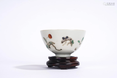Chinese Famille Rose Flowers Bowl