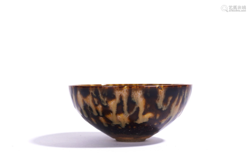 Small Chinese Brown 'Tortoise Shell' Bowl