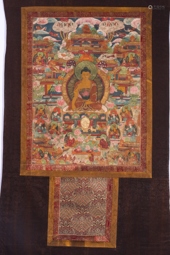 A Tibetan Thangka of Shakyamuni