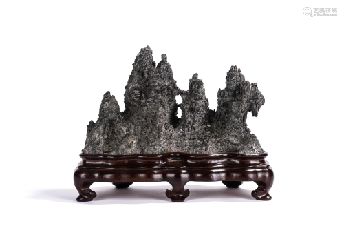 Chinese Lingbi Scholar's Rock Stand