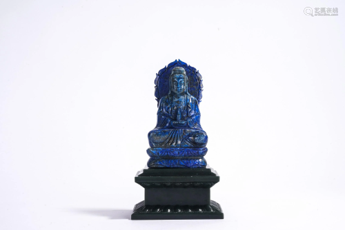 Chinese Lapis Lazuli Figure of Amitabha