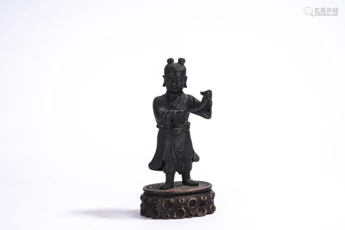 Chinese Bronze Figure of Sudhana