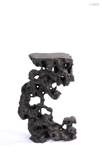 Chinese Lingbi Scholar's Rock Stand