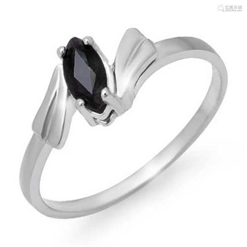 Genuine 0.35 ctw Sapphire Ladies Ring 10K White Gold