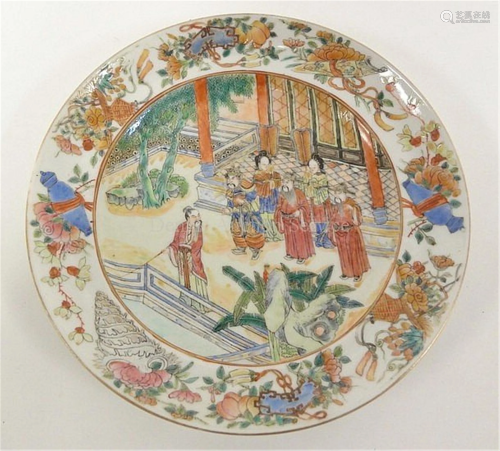 CHINESE PORCELAIN FAMILLE ROSE PLATE