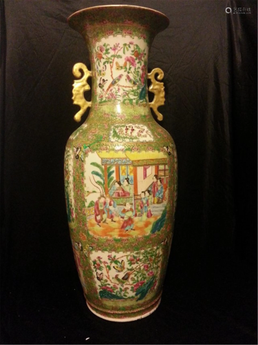 Antique Chinese Famille Rose Porcelain VASE