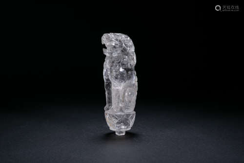 Crystal Lion Decoration From Qing Dynasty