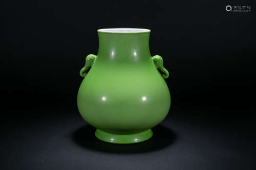 Green Glaze Amphora From Qianlong Of Qing Dynasty