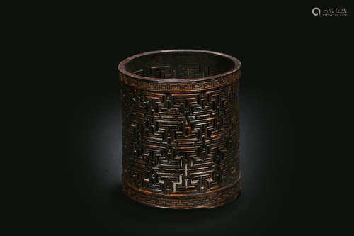 Agarwood Pen Holder in Qing Dynasty