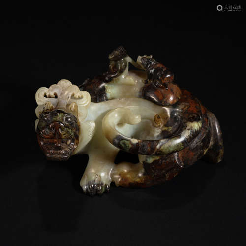 Hetian Jade Beast Head Aromatherapy Oven in Han Dynasty