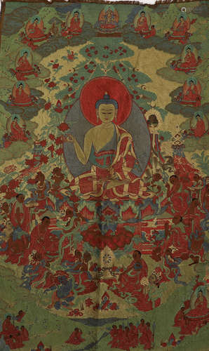 Thangka Ten Thousand Buddhas in Qing Dynasty