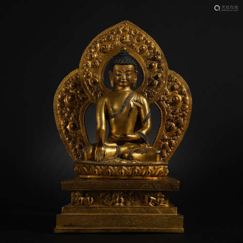 The Seated Statue of Shakyamuni Buddha in Xuande, Ming Dynas...