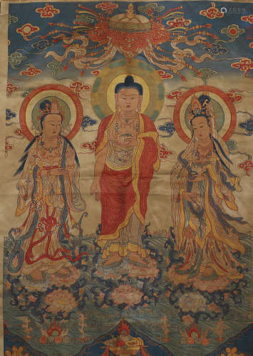 Thangka III Buddha in Qing Dynasty